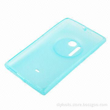 Pure Color Pretty Translucent TPU Case with Anti-dust Plug for Nokia Lumia 1020 (Baby Blue)